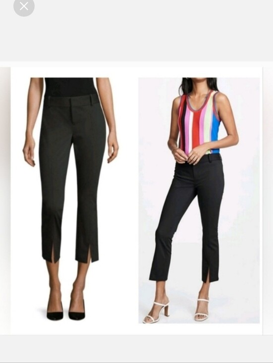Alice + Olivia Pants - Alice + Olivia stacey front slit ankle pants Size 4